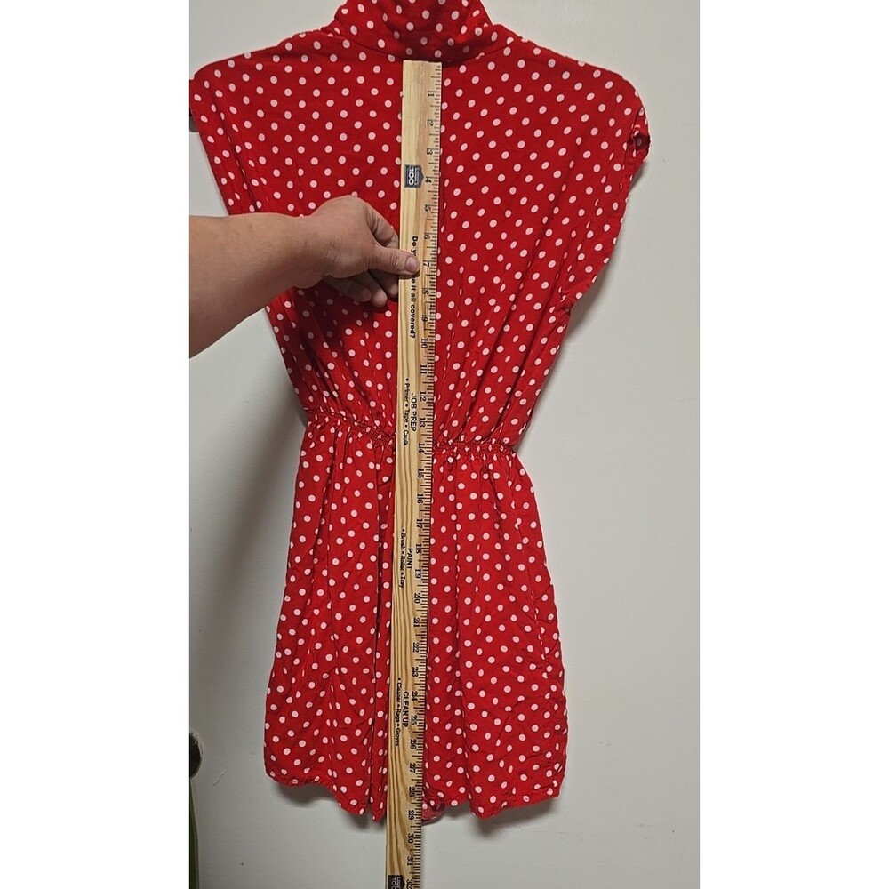 Sunny Girl POLKADOT RED & WHITE Sleeveless Shorts Romper with Pockets MEDIUM - Picture 8 of 11